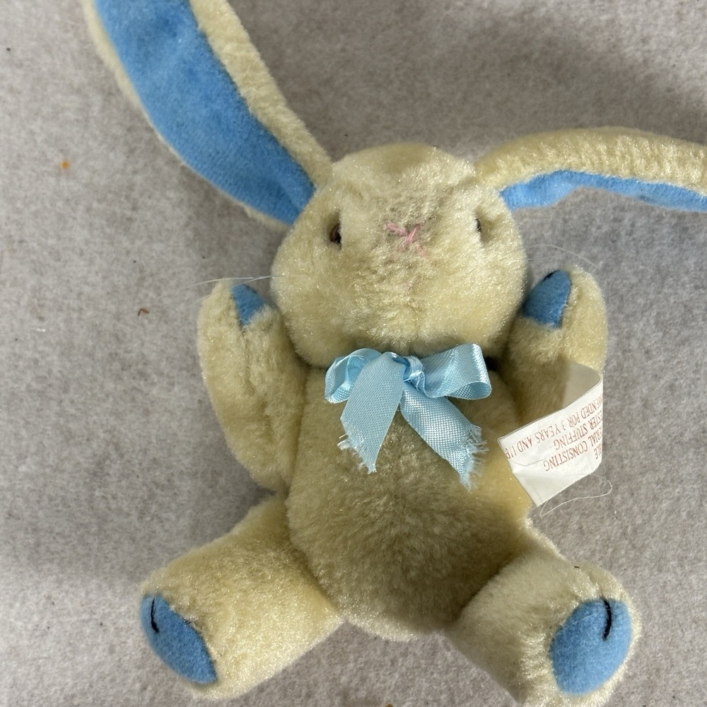 Ben Franklin Stores Easter Bunny Stuffed Rabbit Jointed Arms & Legs‎ 5"